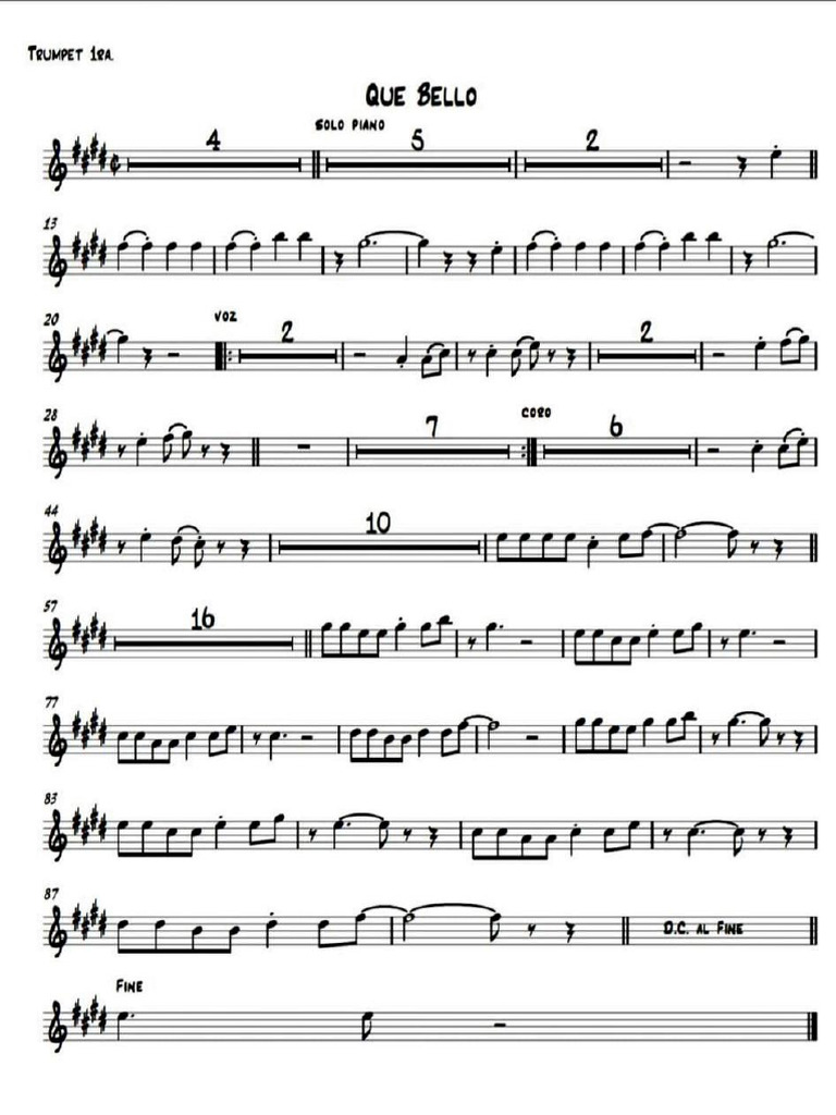 Que Bello Sonora Dinamita Trompt 1 y 2 | PDF