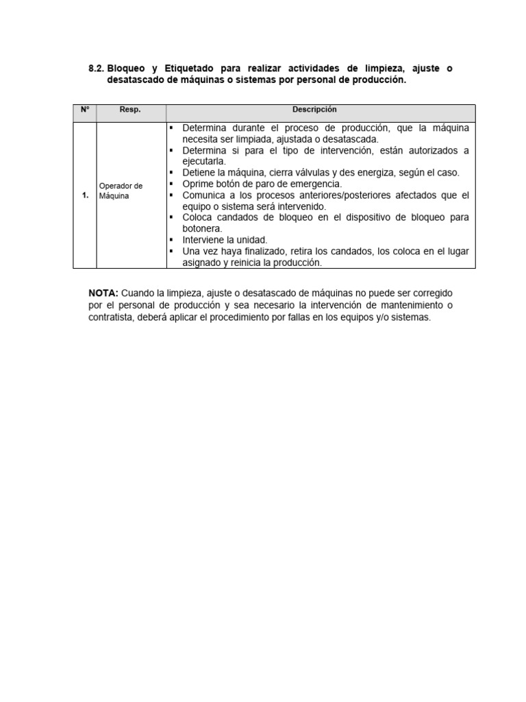 Procedimiento LOTOTO en Mantenimiento | PDF | Color