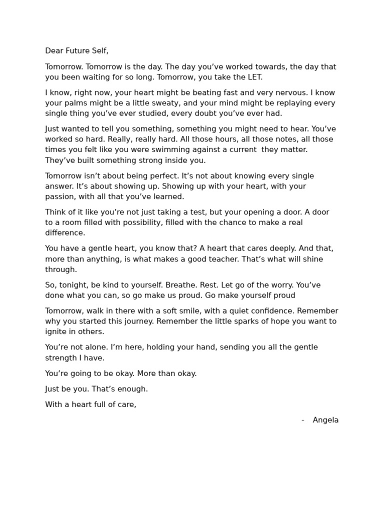 Motivational Letter for LET Exam PDF