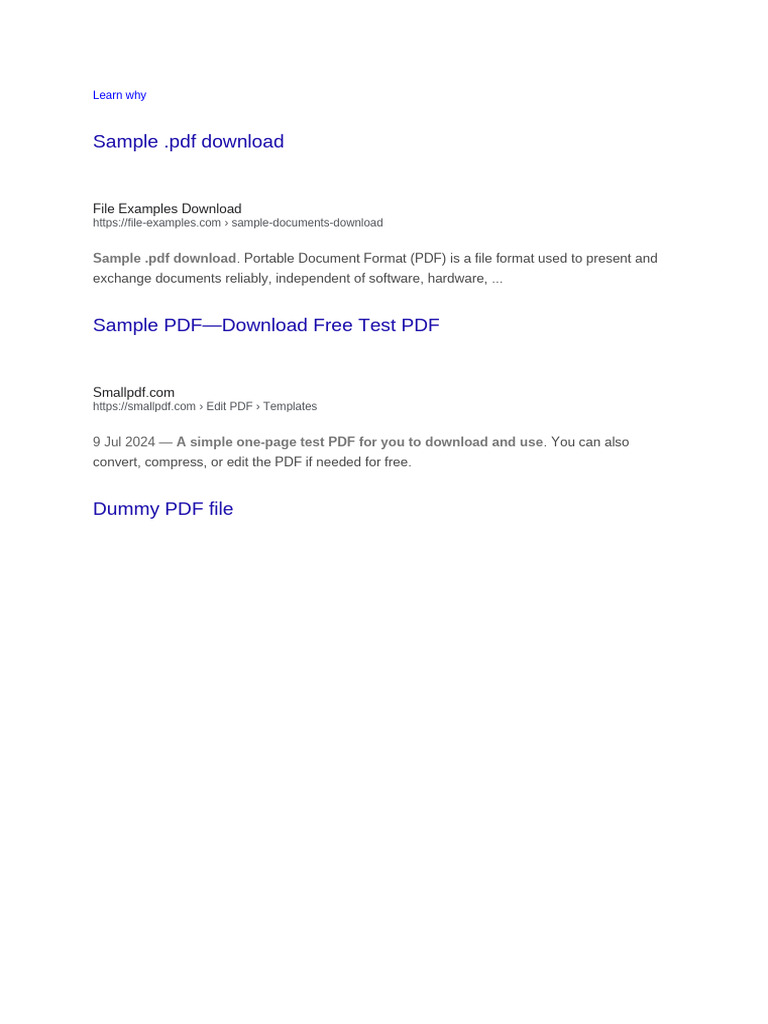 Free Sample PDF Downloads | PDF