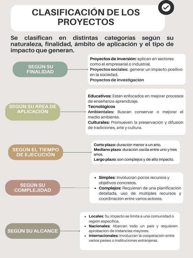 Clasificación de Proyectos por Tipos | PDF