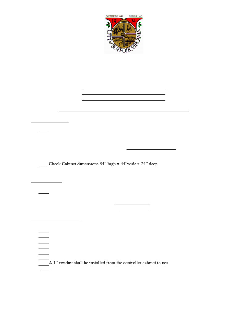Traffic Signal Inspection Checklist | PDF | Switch | Traffic Light