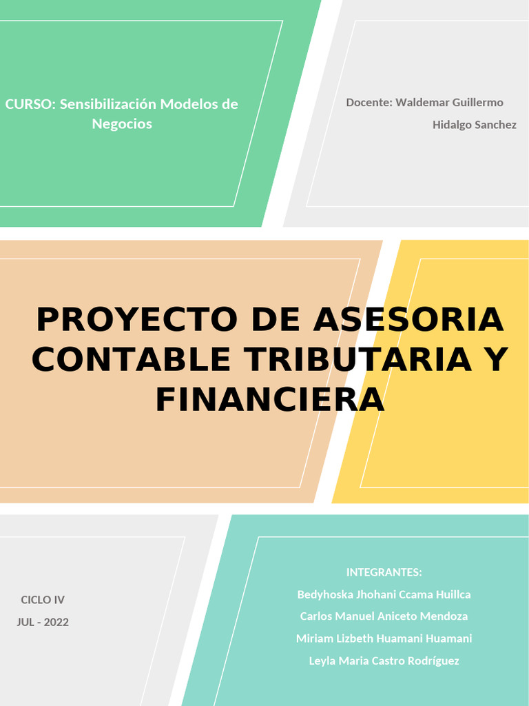 Asesoría Contable y Tributaria Virtual | PDF | Contabilidad | Plan de ...