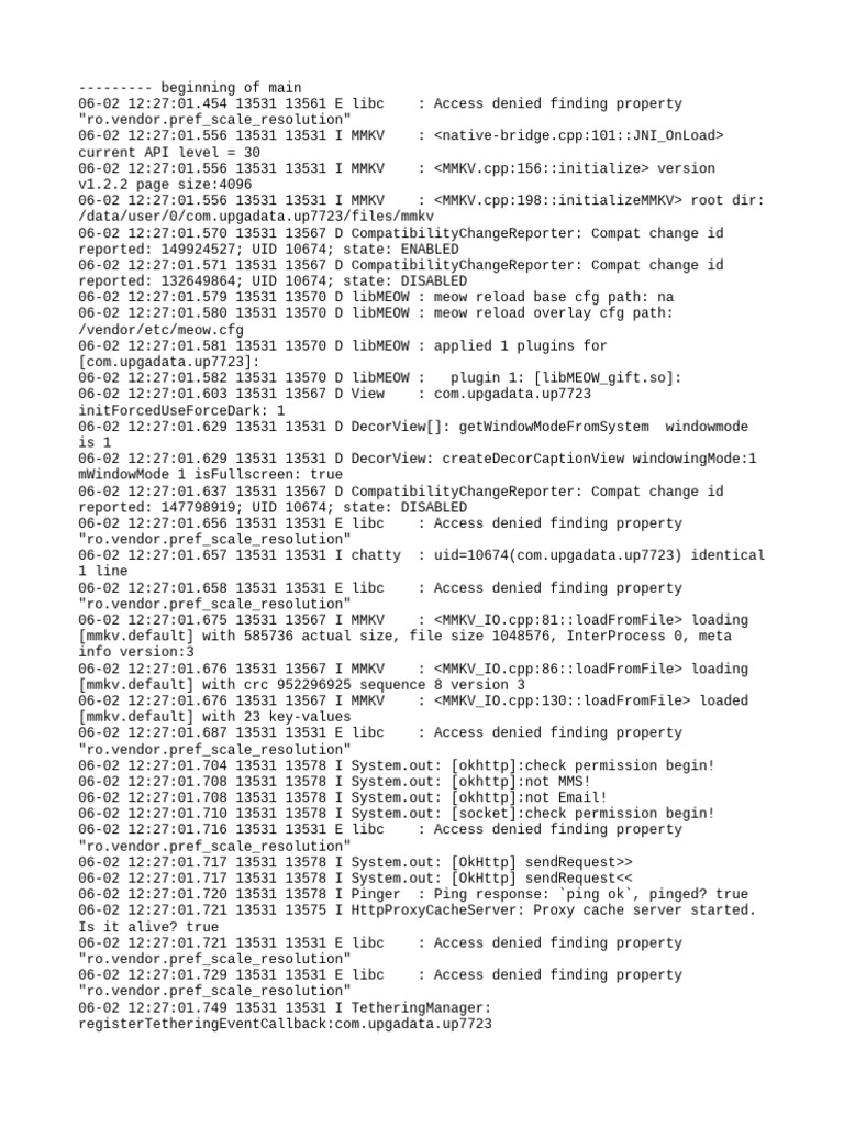 Android Log Analysis and Errors | PDF | Operating System Technology ...