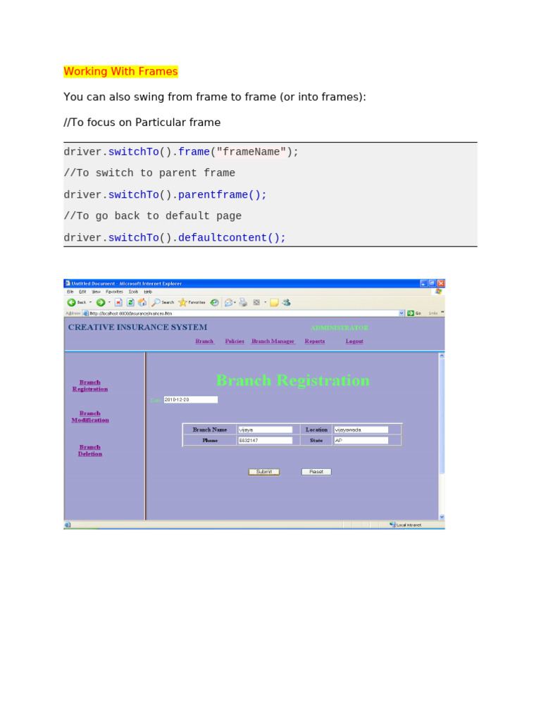 Handling Frames in Programming | PDF