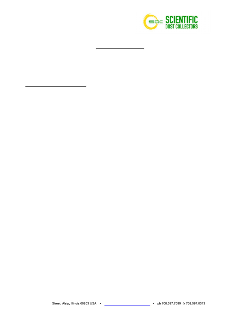 Dust Collector Inspection Checklist | PDF | Duct (Flow) | Manufactured ...