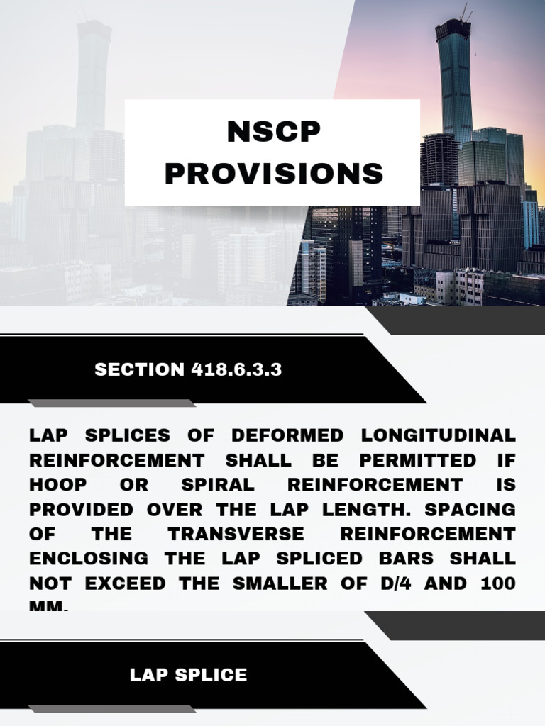 NSCP Guidelines on Lap Splices and Hoops | PDF