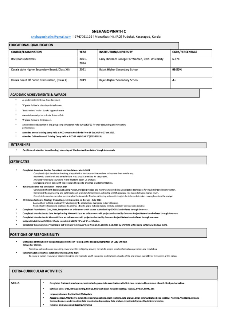 CV 1 | PDF