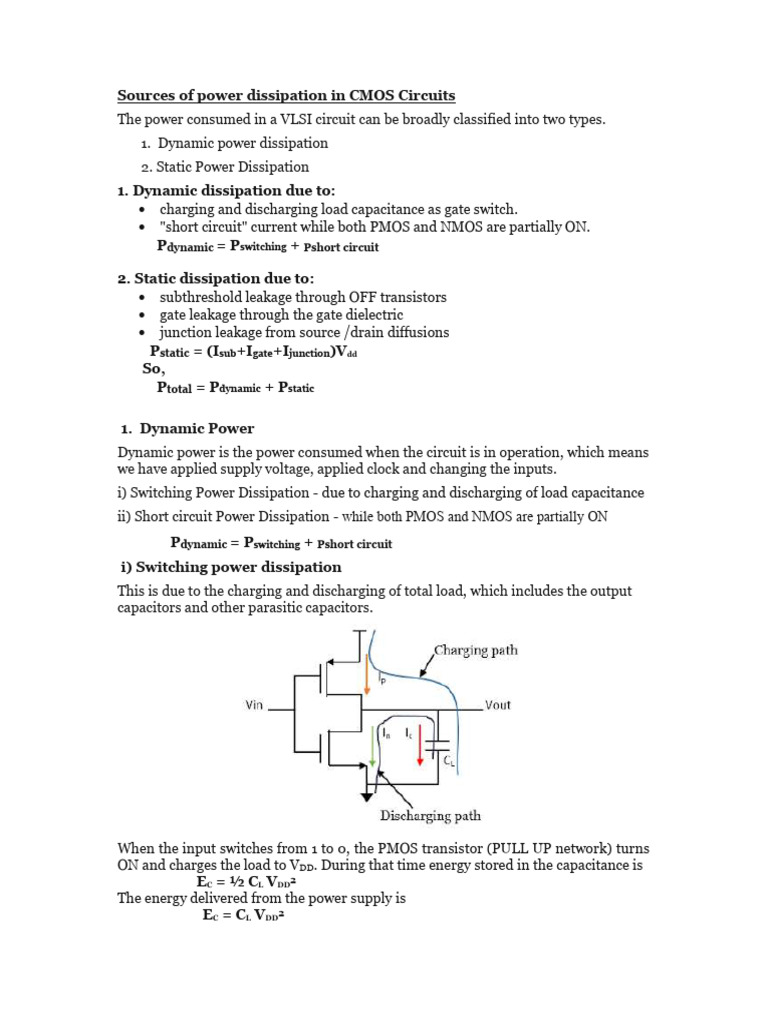 Sources of Power Dissipation | PDF | Mosfet | Field Effect Transistor