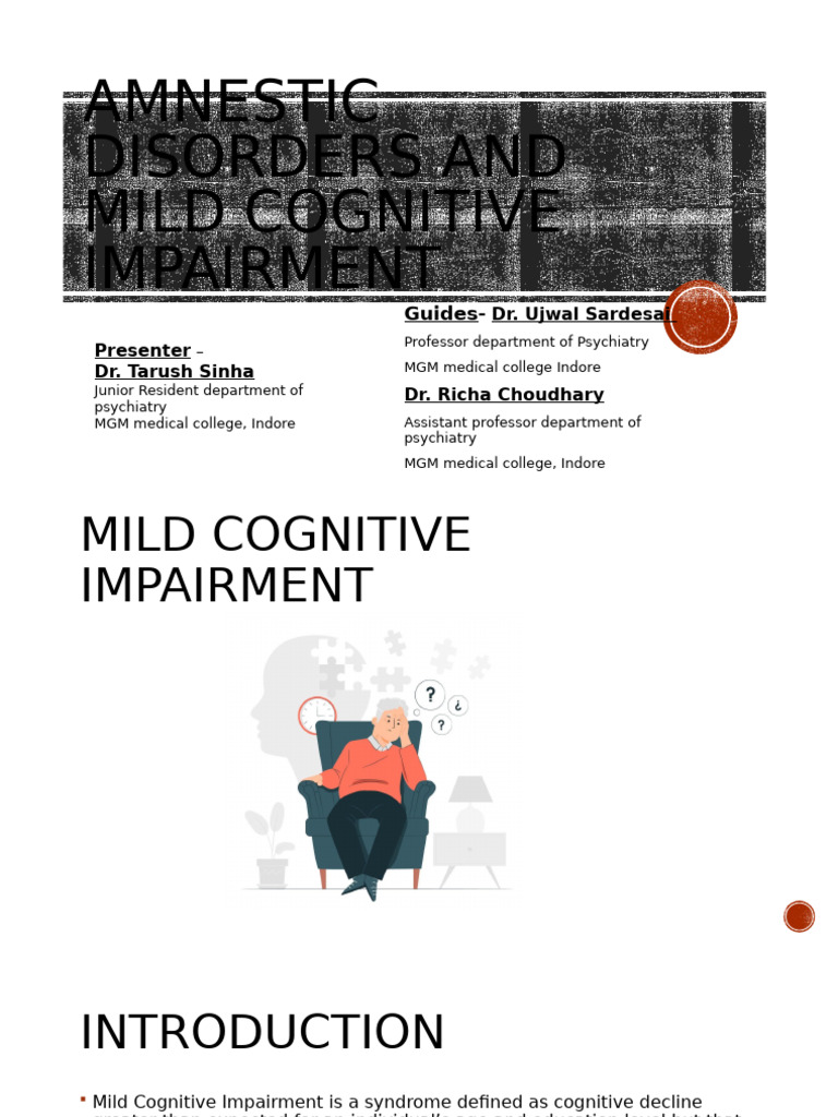 Understanding Mild Cognitive Impairment | PDF | Dementia | Alzheimer's ...