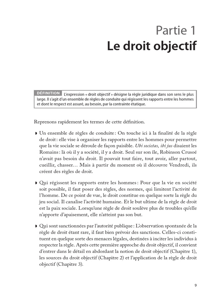 Comprendre le droit objectif et ses règles | PDF | Débiteur | Mariage