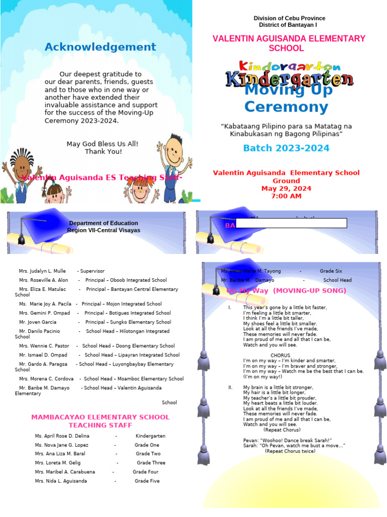 Final-Program-Moving-Up For School Year End | PDF