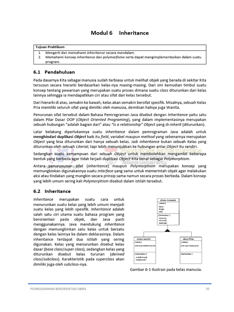Pemahaman Inheritance dalam Java OOP | PDF