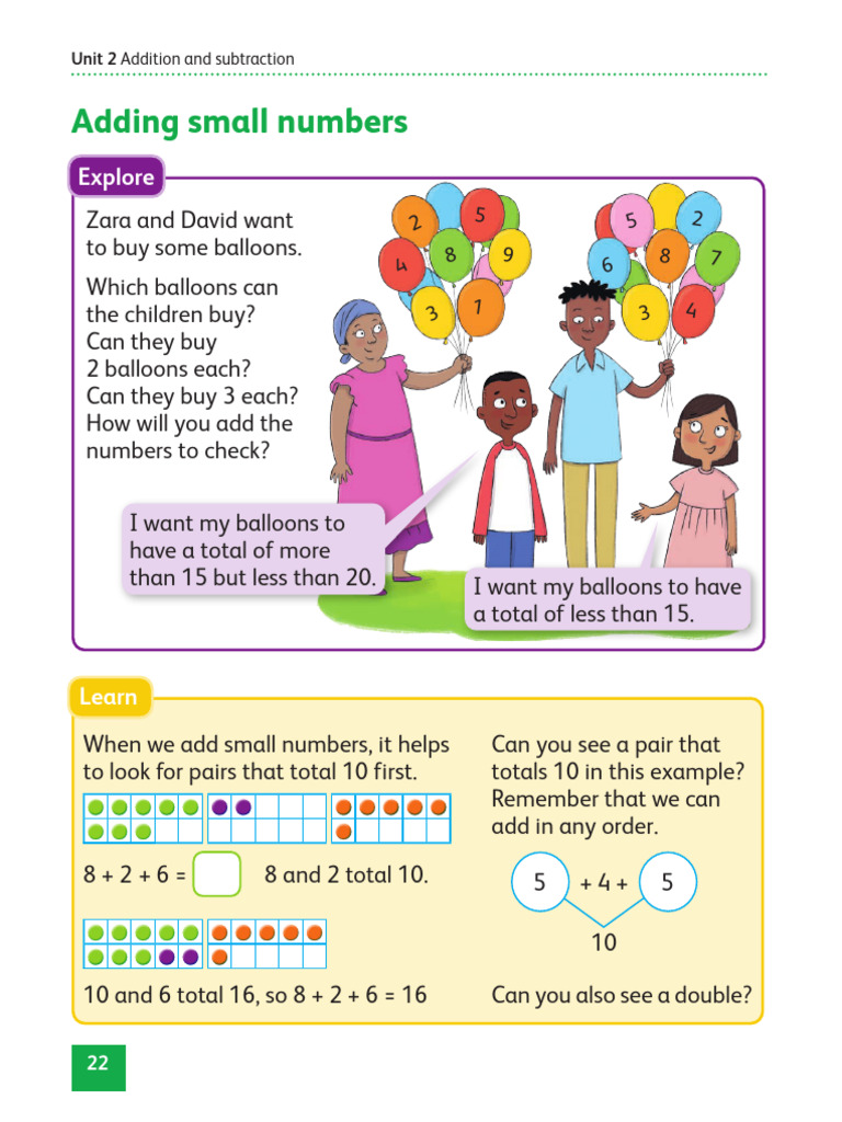 Adding Small Numbers for Kids | PDF