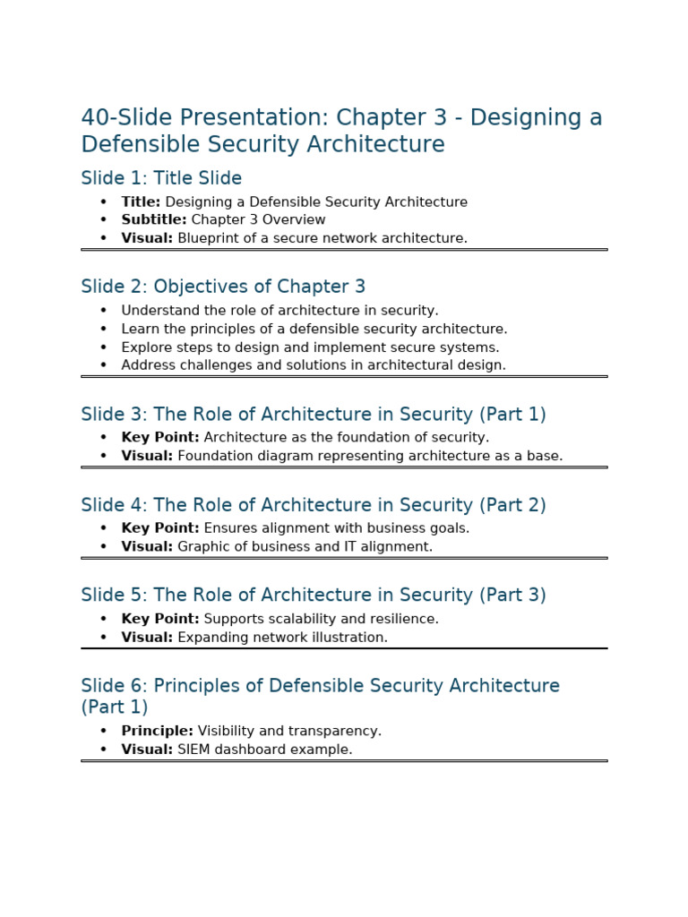Defensible Security Architecture Design | PDF | Computer Security ...