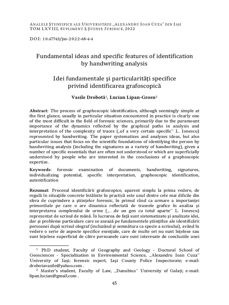 Handwriting Analysis in Forensic Science | PDF | Mathematical Proof ...