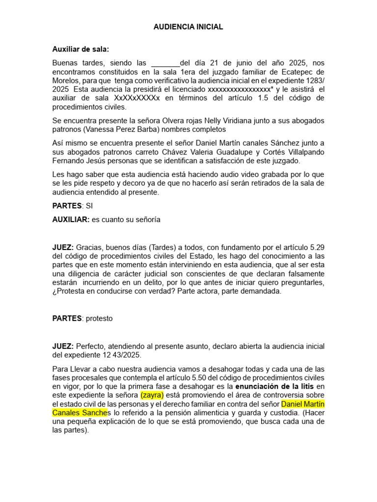 Audiencia Inicial | PDF | Justicia | Crimen y violencia