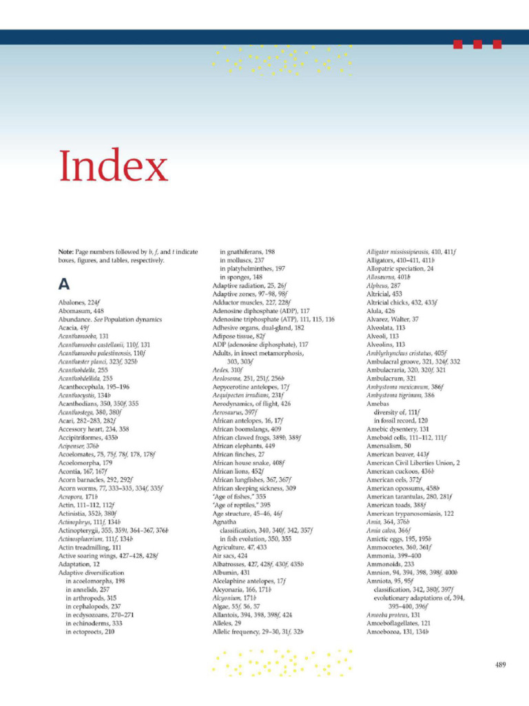 Comprehensive Biological Index Guide | PDF | Cerebrum | Feather