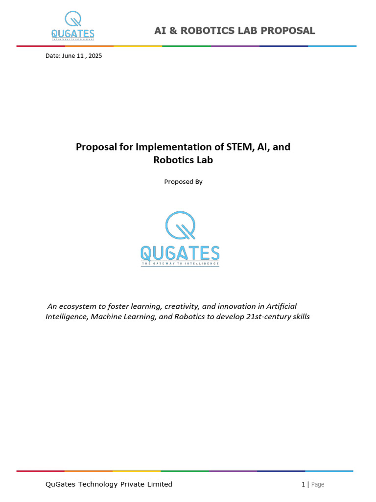 Robotics Lab Setup Proposal | PDF | Artificial Intelligence ...