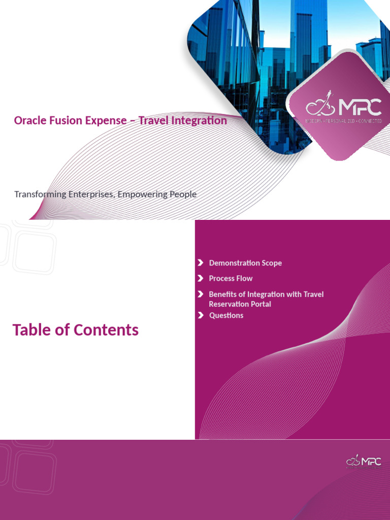 PIL - Oracle Fusion Expense Travel Integration Demo | PDF | Expense ...