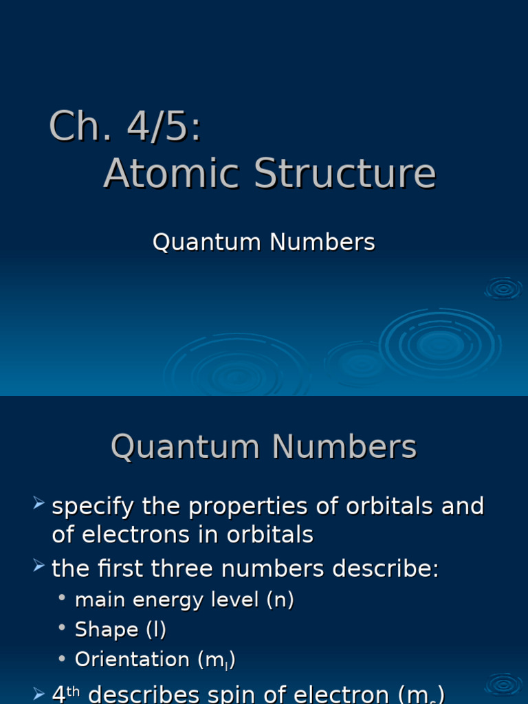 Quantum Numbers | PDF