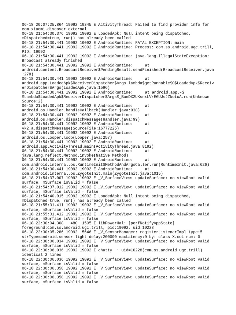 Android Runtime Errors and Exceptions | PDF | Software Development ...
