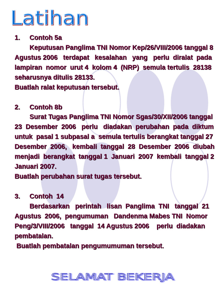 Ralat NRP TNI 21 Agustus 2006 | PDF