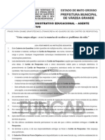 M37 V - Técnico Administrativo Educacional - Agente Administrativo