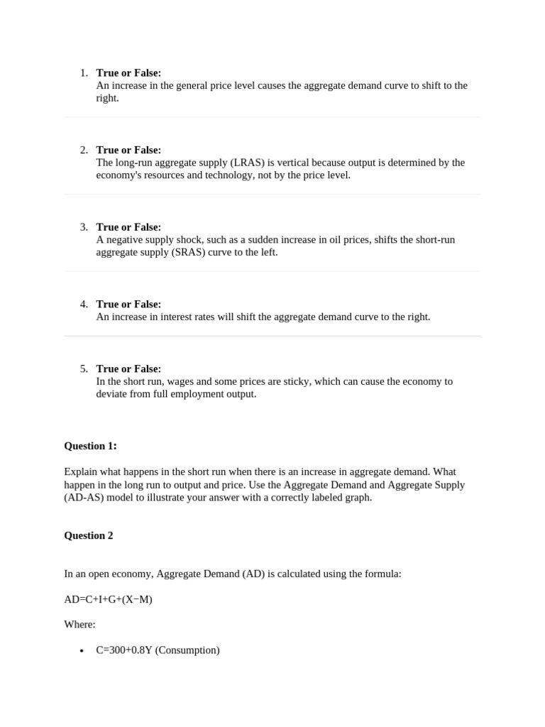 Understanding Aggregate Demand and Supply | PDF
