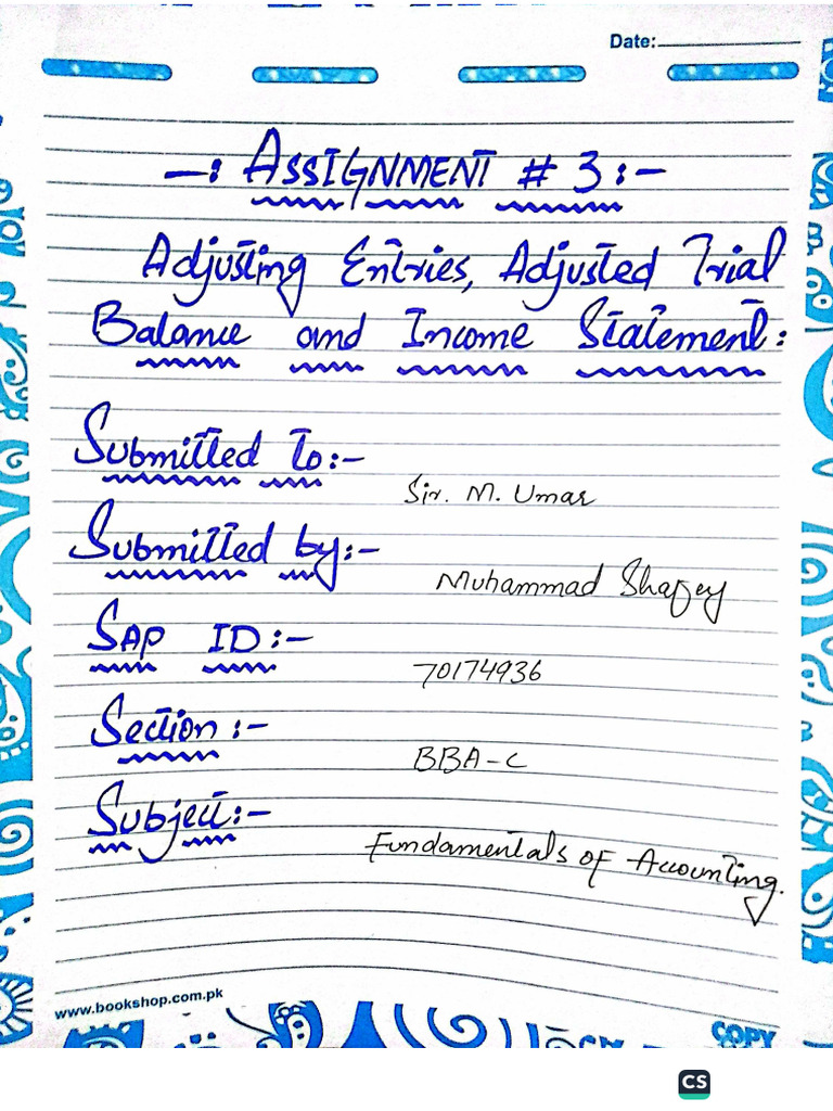 Acc Assi 3 | PDF