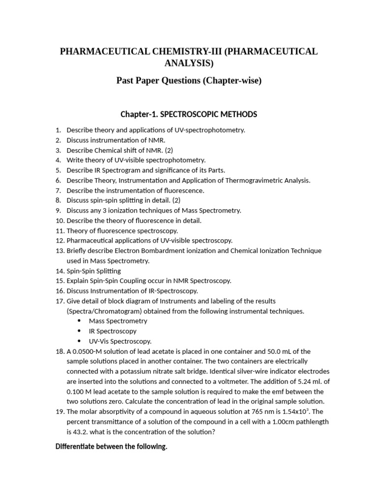 Pharmaceutical Chemistry | PDF | High Performance Liquid Chromatography ...