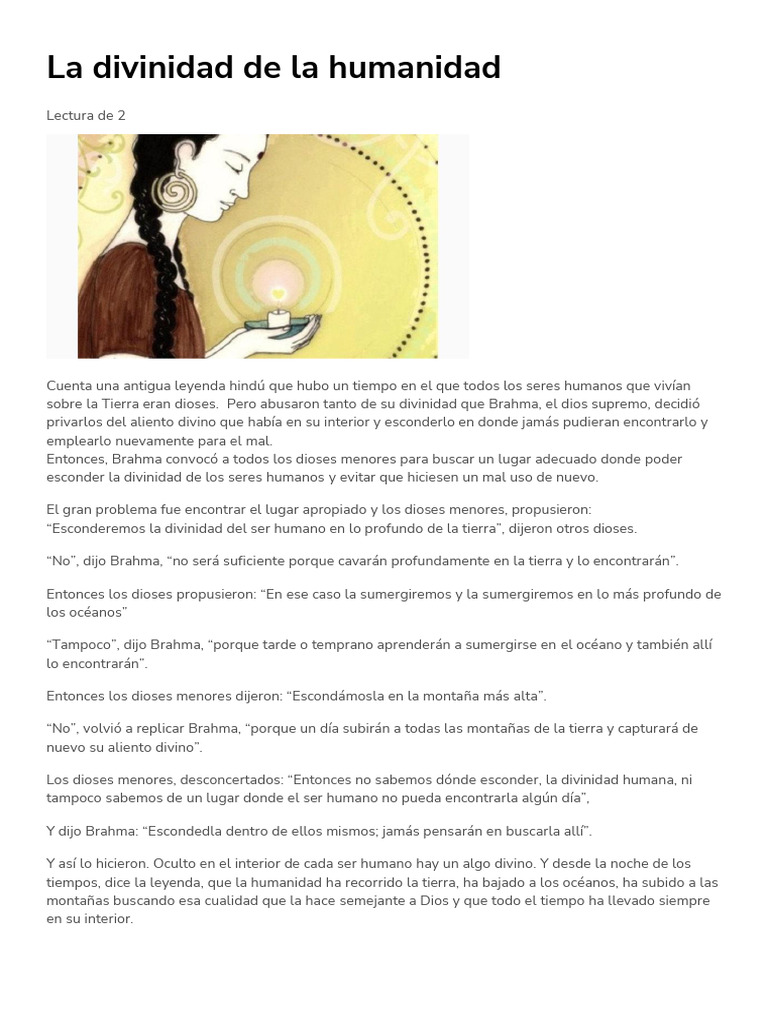 La Divinidad de La Humanidad | PDF