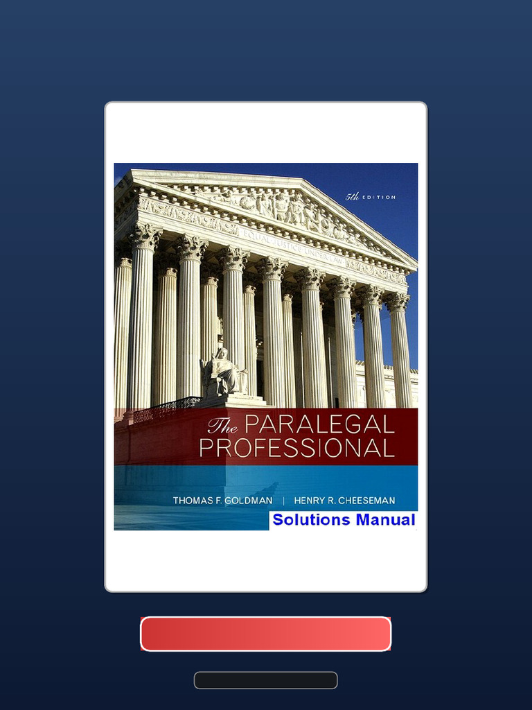 Get Test Bank For Paralegal Professional 5th Edition Goldman PDF ...