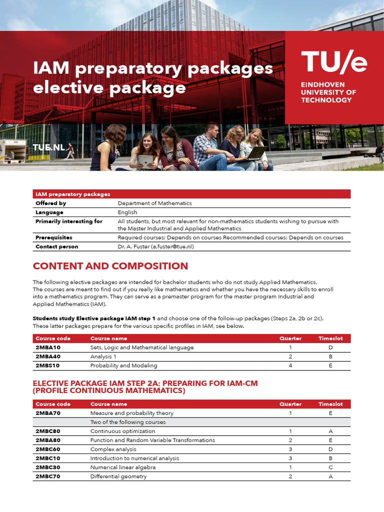 IAM Elective Packages Overview | PDF | Mathematics | Discrete Mathematics