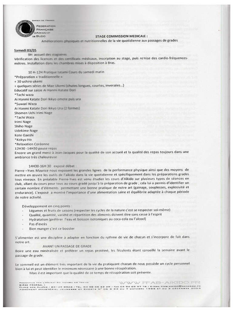 Rapport Commission Medicale Ffab | PDF
