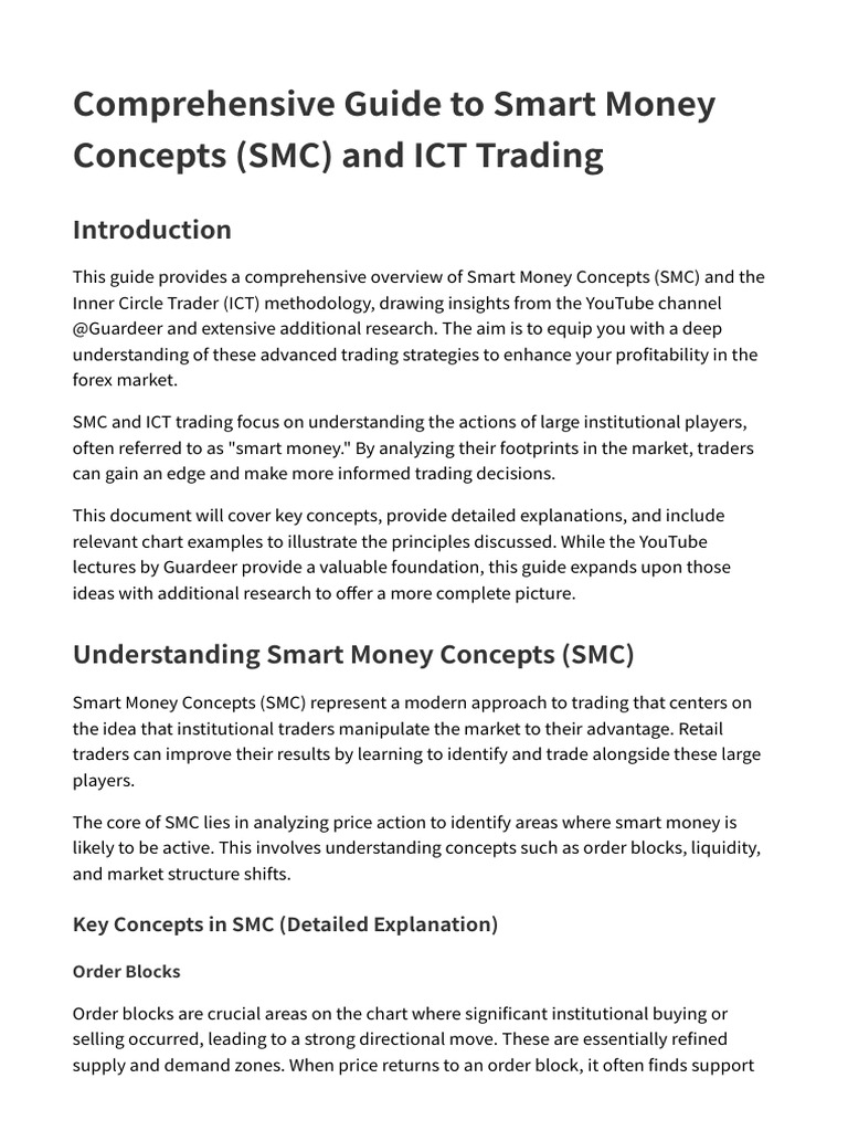 Smart Money Concepts in Forex Trading | PDF | Market Trend | Foreign ...