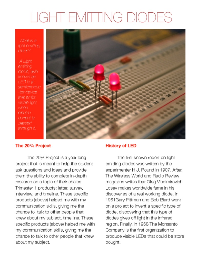 Exploring Light Emitting Diodes: A Student's Project | PDF | Light ...