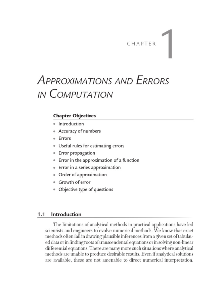 Approximations and Errors in Computation | PDF | Numerical Analysis ...