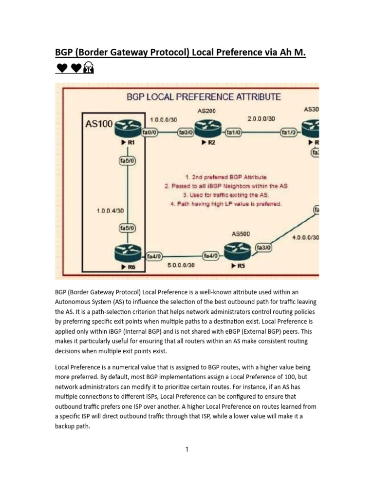 Understanding BGP Local Preference | PDF | Network Layer Protocols ...