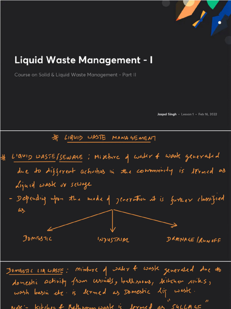 Liquid Waste Management I With Anno | PDF