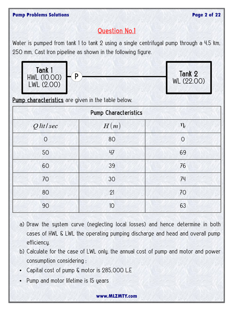 Pump Problems and Solutions Overview | PDF | Energy Technology ...