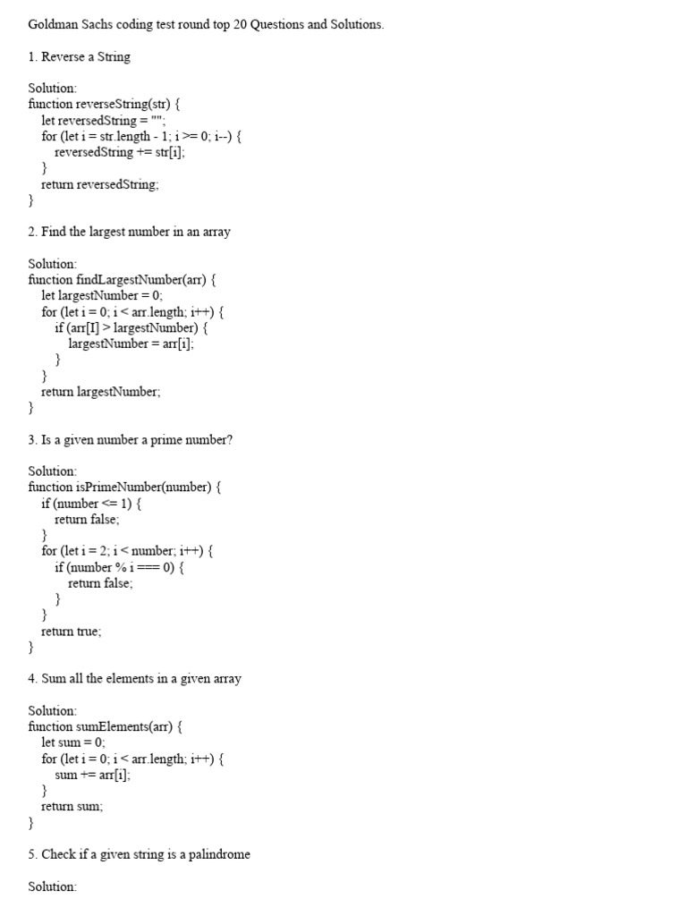 Goldman Sachs Coding Test Solutions | PDF | Chess Theory | Chess