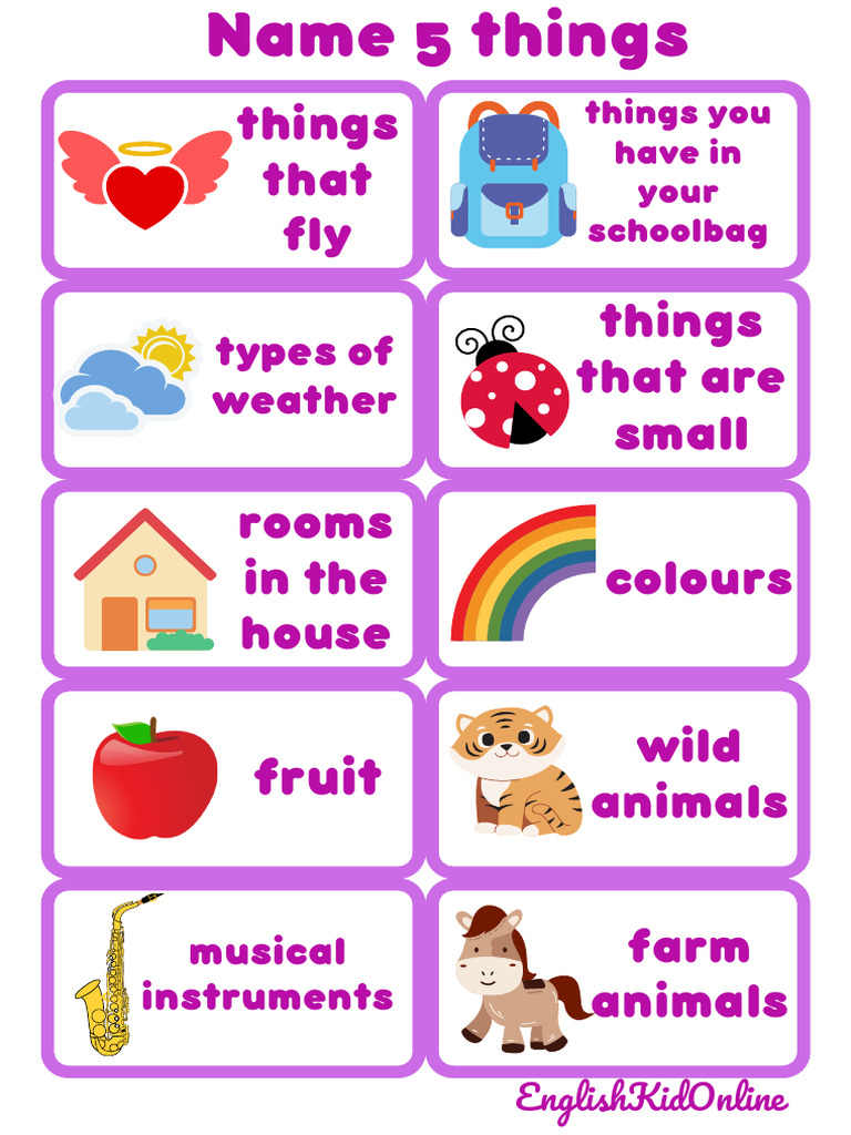 Name 5 Things | PDF