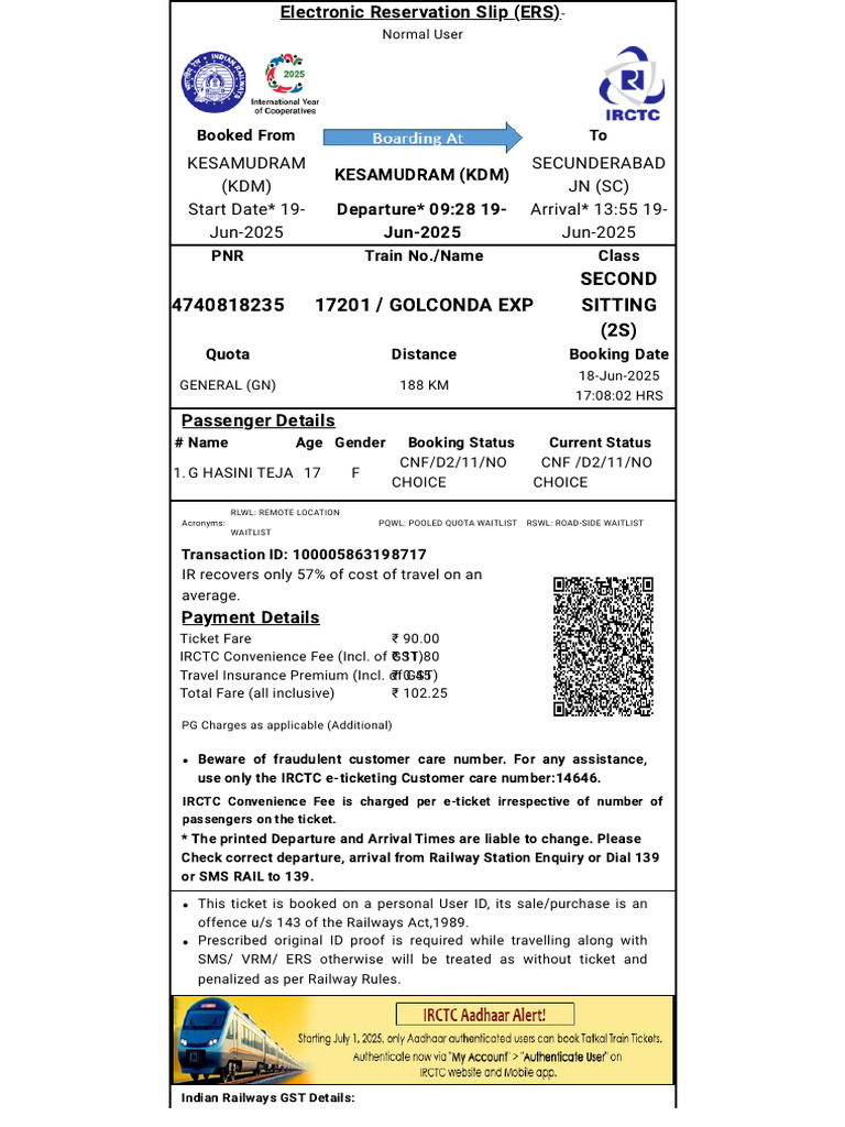 IRCTC Next Generation ETicketing System-8 | PDF | Identity Document ...