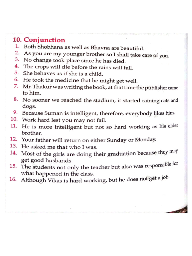 Conjunction Practice Set | PDF