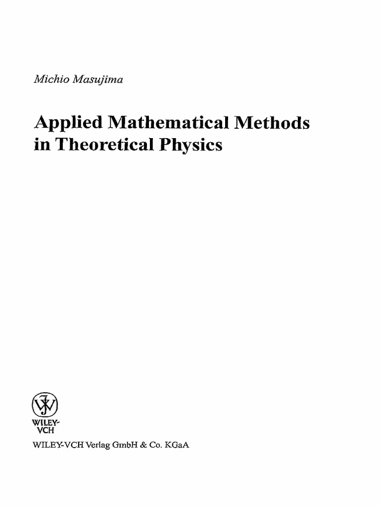 Mathematical Methods in Physics | PDF | Teaching Mathematics | Integral ...