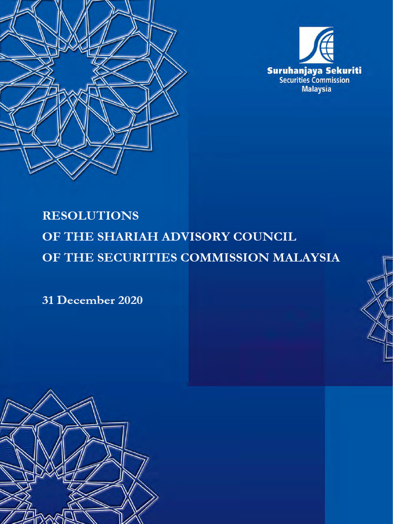 Shariah Advisory Council Resolutions 2020 | PDF | Islamic Banking And ...