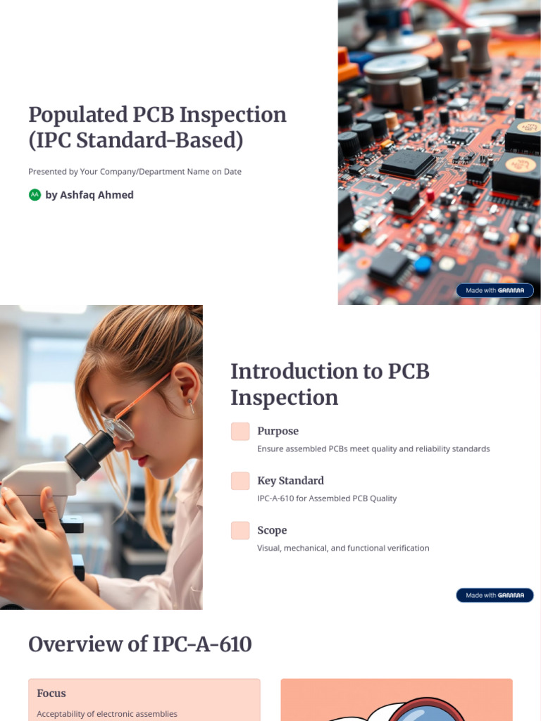 Populated PCB Inspection IPC Standard Based | PDF | Soldering | Printed ...