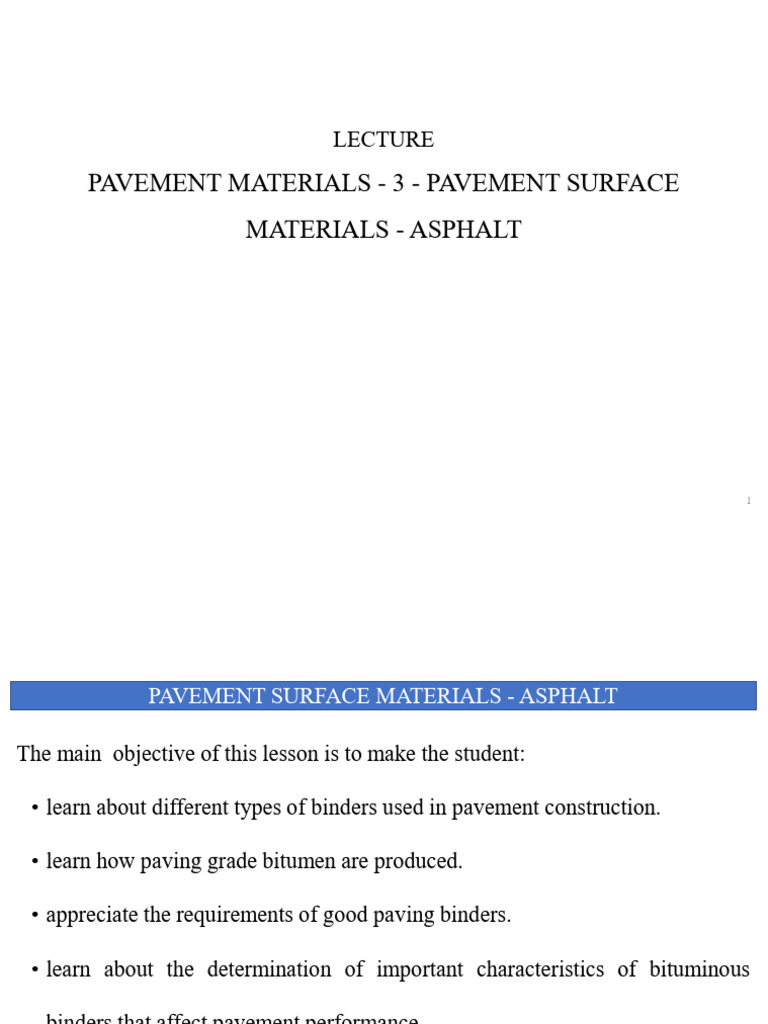 Asphalt Pavement Materials Overview | PDF | Road Surface | Petroleum