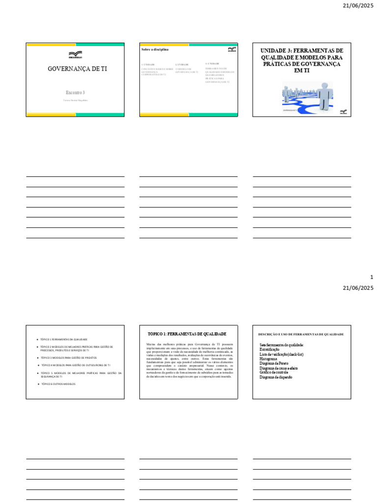 Ferramentas e Modelos em Governança de TI | PDF | Cobit | Itil